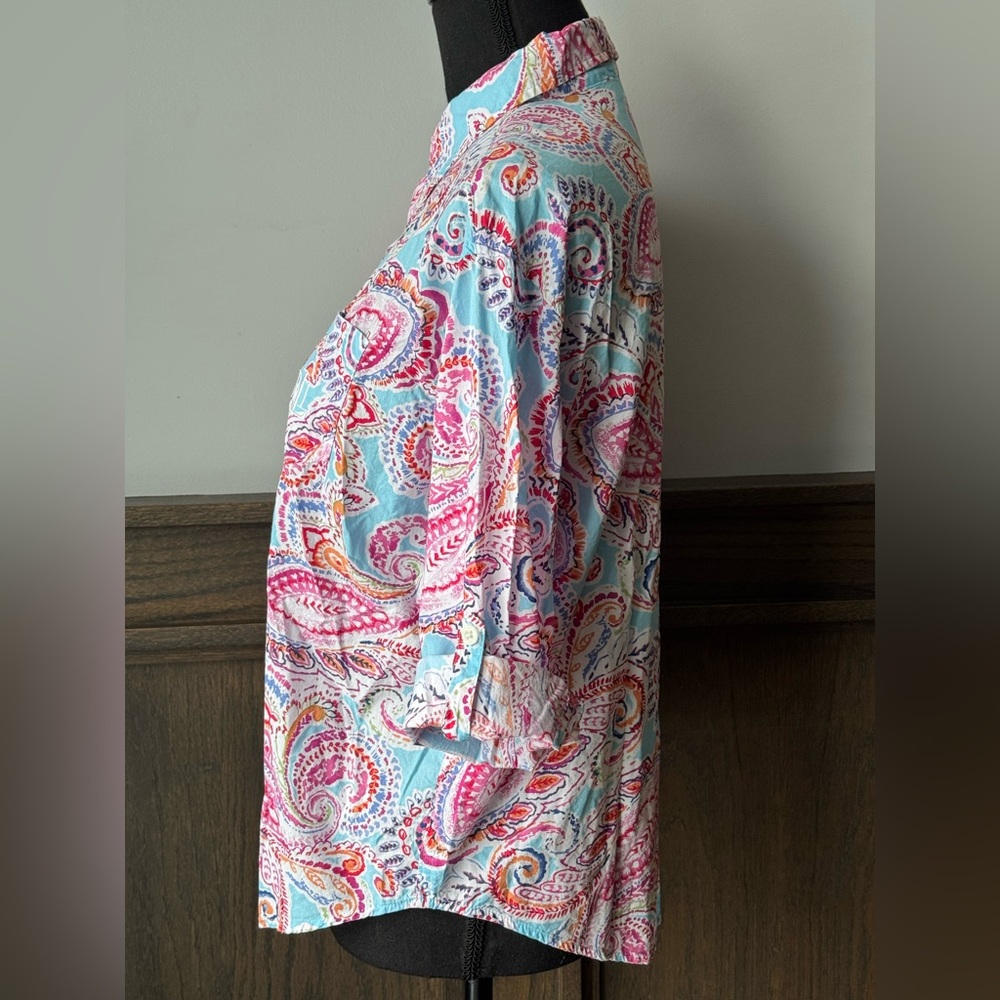 Ralph Lauren Pink and Blue Paisley Blouse MP - Picture 2 of 9